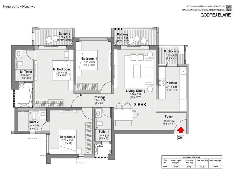 Godrej Magarpatta Floor Plan