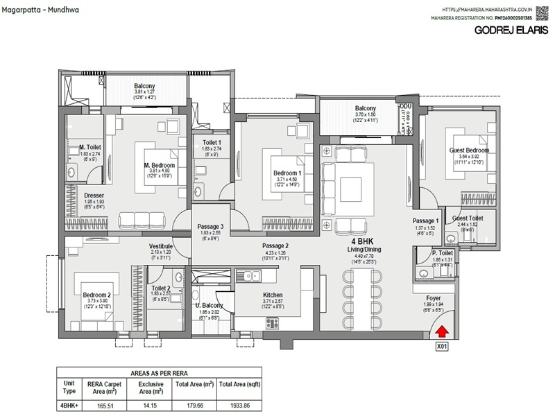 Godrej Magarpatta Floor Plan